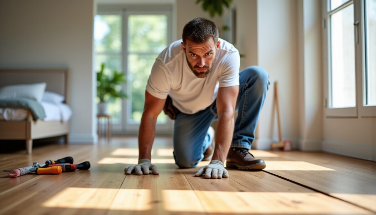 Guide pratique pour installer un parquet dans un couloir et une chambre sans utiliser de barre de seuil