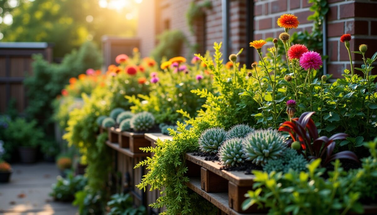 Guide pratique pour concevoir un jardin vertical DIY à partir de matériaux recyclés