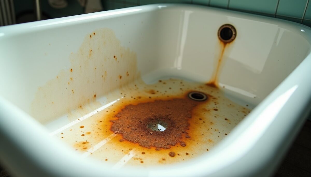 Rouille dans la baignoire : quels risques pour votre santé ? Rouille dans la baignoire : quels risques pour votre santé ?