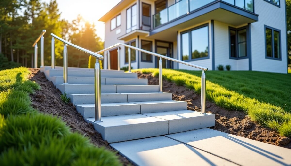 Transformer un escalier extérieur en rampe : choix des matériaux, conception et démarches à suivre